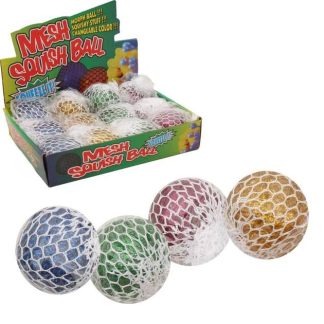 Антистрес кольорові кульки в сіточці 6 см