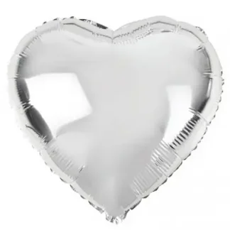 Фольгована повітряна куля Серце Срібло  45 см