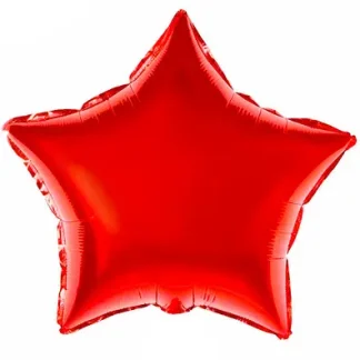 Фольгована повітряна куля Зірка Червоний 45 см