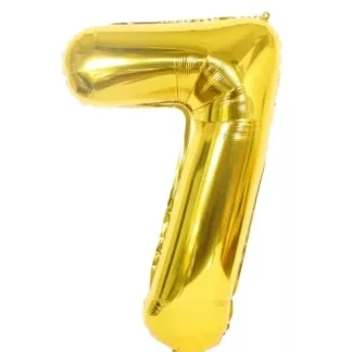 Фольгована цифра 7 розмір 75 см Золото