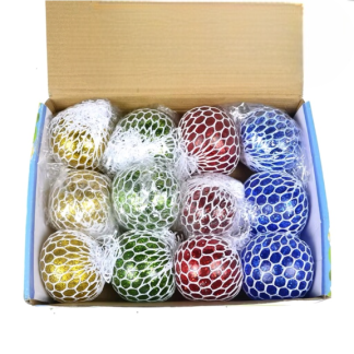 Антистрес кольорові кульки в сіточці 6 см