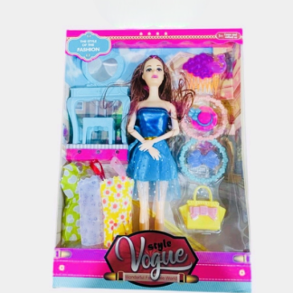 Лялька Барбі з сукнями та комодом