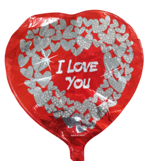 Фольгована повітряна куля "Серце I love you", розмір 45 см