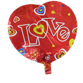 Фольгована повітряна куля "Серце love", червоне розмір 45 см