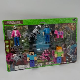 Набір фігурок у стилі Майнкрафт  з персонажами та тваринами