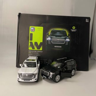 Металева інерційна машинка Toyota Land Cruiser 300 (чорна/біла)
