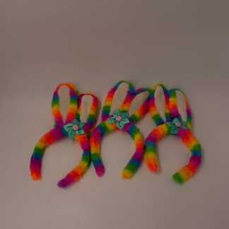 Веселкові обручі з вушками кролика