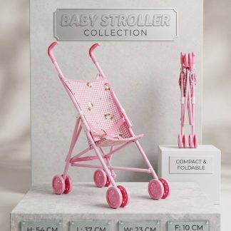 Рожева іграшкова коляска "Baby Stroller Collection"