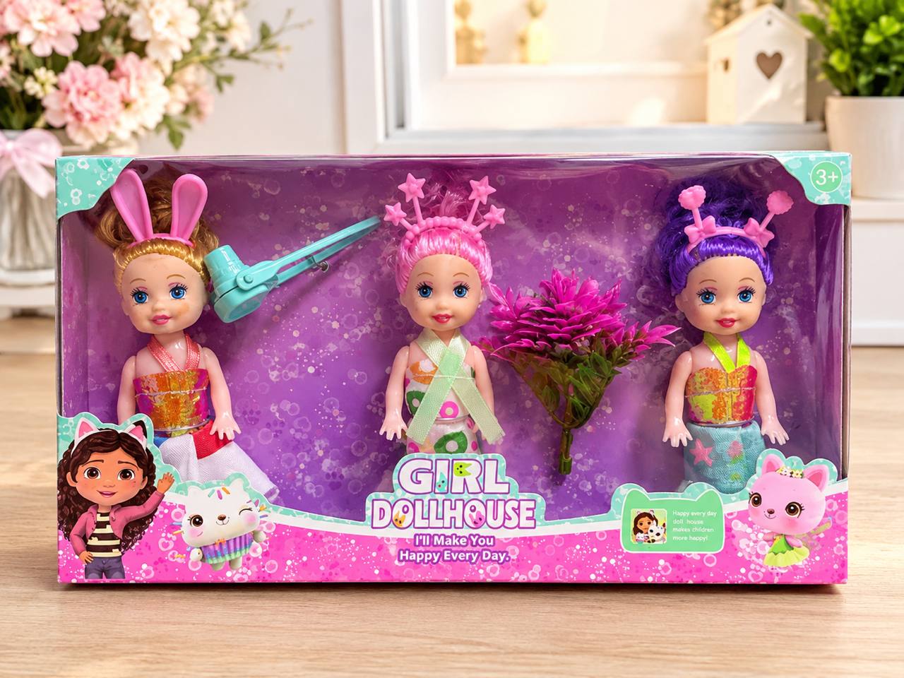 Набір ляльок Girl Dollhouse 3 в 1