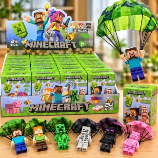 Яскраві фігурки улюблених героїв Minecraft із парашутами!